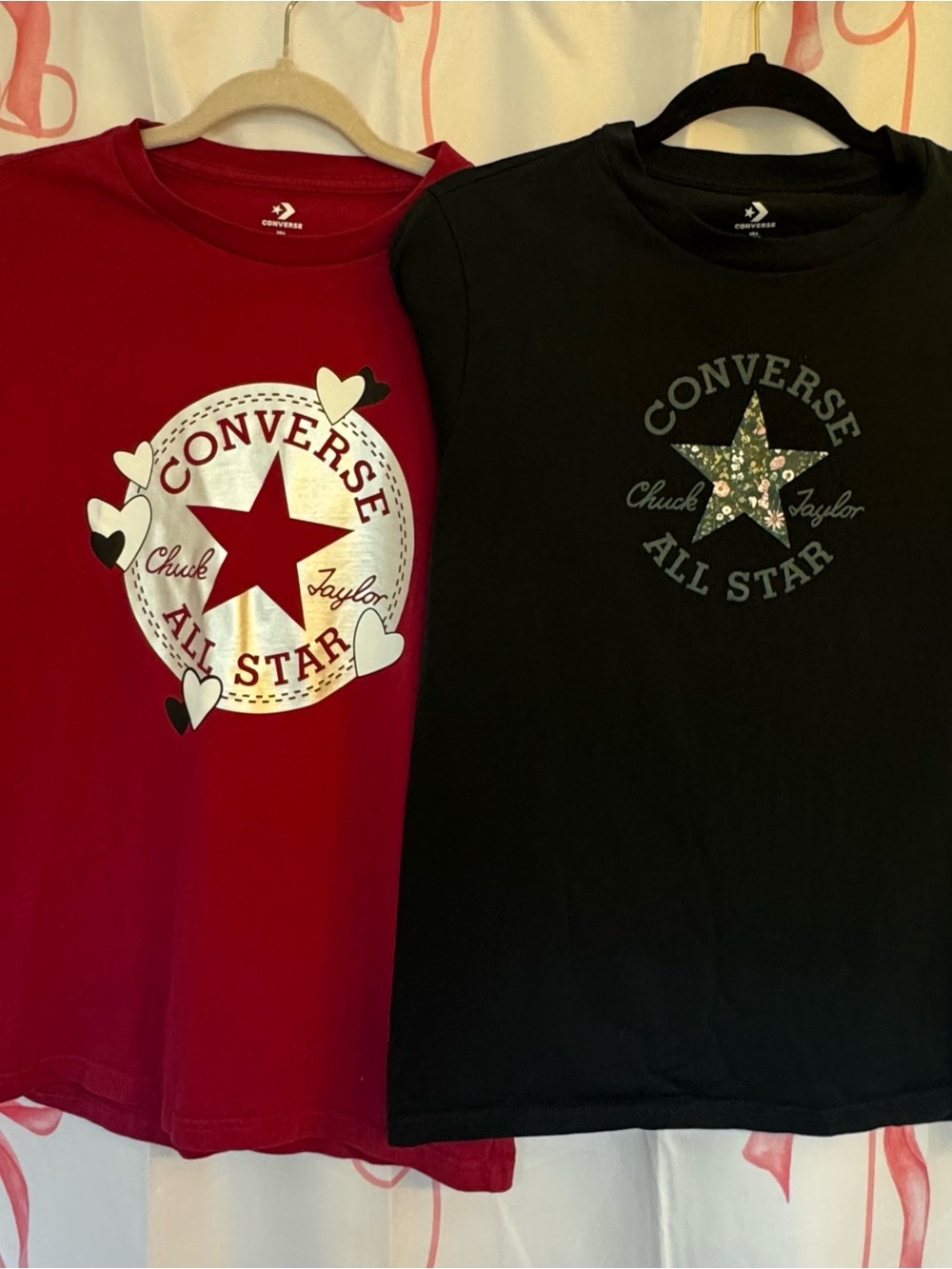 Converse Red & Black womens ' All Star Graphic Tee Duo